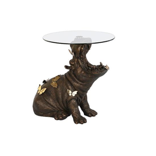 DKD Home Decor Stranska mizica DKD Home Decor Black Golden Resin Crystal 60 x 49 x 58 cm