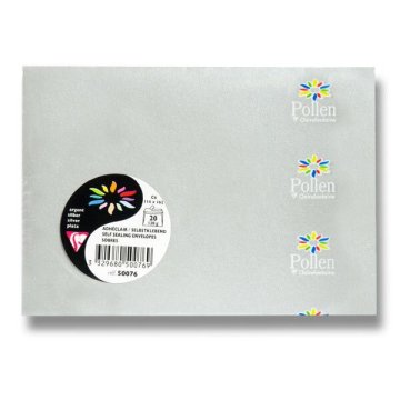 Clairefontaine kuverta zlata, srebrna, C6, samolepilna, 20 kosov - srebrna