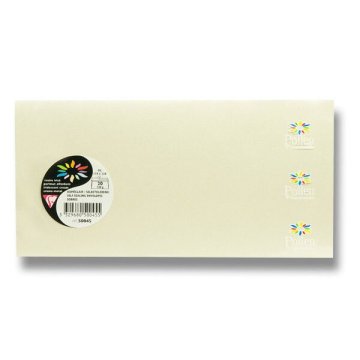 Clairefontaine kuverta biser, DL, samolepilna, 20 kosov - biserno-smetanova