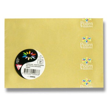 Clairefontaine kuverta zlata, srebrna, C6, samolepilna, 20 kosov - zlata