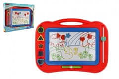 Teddies Magnetna tabla barvna + žigi 5 kosov plastika 43x30cm