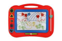 Teddies Magnetna tabla barvna + žigi 5 kosov plastika 43x30cm