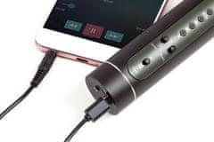 Teddies Karaoke Bluetooth črni mikrofon na baterije s kablom USB