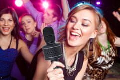 Teddies Karaoke Bluetooth črni mikrofon na baterije s kablom USB