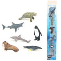 Rappa Komplet morskih živali v škatli 6 kosov