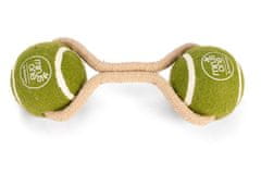 Beeztees Minus One Toy za pse 2 teniški žogici na vrvi premera 6 cm