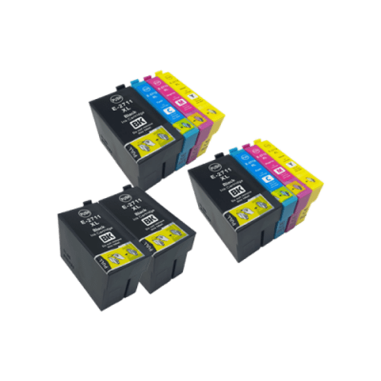 Toner123 Komplet Epson 27XL / WF-3620, WF-3640, WF-7110, WF-7610, WF-7620 kompatibilne kartuše (10) - 4x črna, 2x cyan, 2x magenta, 2x rumena