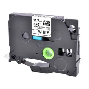 Toner123 Kompatibilen trak (cev) za Brother HSe-231 / HS-231 / PT / P-Touch 11,7mm, termoskrčljiv (heat shrink tube) - črn izpis / bel trak (cev)