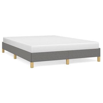 Vidaxl Posteljni okvir brez vzmetnice temno siv 160x200 cm blago