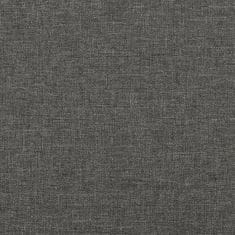 Vidaxl Posteljno vzglavje 2 kosa temno sivo 72x5x78/88 cm blago