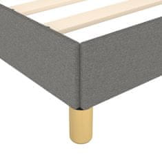 Vidaxl Posteljni okvir brez vzmetnice temno siv 100x200 cm blago
