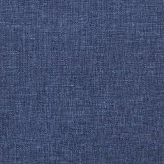 Vidaxl Vzmetnica z žepkasto vzmetjo modra 90x190x20 cm blago