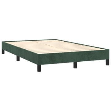 Vidaxl Posteljni okvir brez vzmetnico temno zelena 120x190 cm žamet