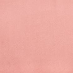 Vidaxl Vzmetnica z žepkasto vzmetjo roza 140x200x20 cm žamet