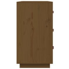 Vidaxl Komoda medeno rjava 80x40x75 cm trdna borovina