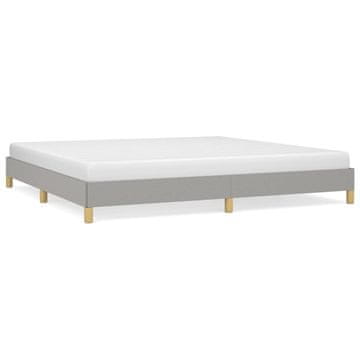Vidaxl Posteljni okvir brez vzmetnice svetlo siv 200x200 cm blago