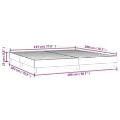 Vidaxl Box spring posteljni okvir temno siv 200x200 cm žamet