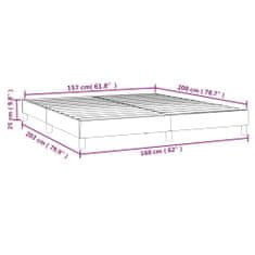 Greatstore Box spring posteljni okvir črn 160x200 cm blago