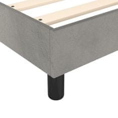 Vidaxl Box spring posteljni okvir svetlo siv 100x200 cm žamet