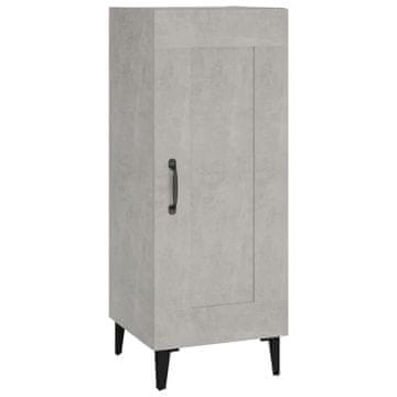 Vidaxl Komoda betonsko siva 34,5x34x90 cm inženirski les