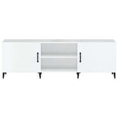 Vidaxl TV omarica visok sijaj bela 150x30x50 cm inženirski les