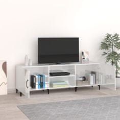 Vidaxl TV omarica visok sijaj bela 150x30x50 cm inženirski les