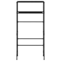 Vidaxl 2-nadstropni regal za nad pralni stroj črn 69x28x143 cm železo
