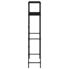 Vidaxl 2-nadstropni regal za nad pralni stroj črn 69x28x143 cm železo