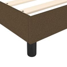 Vidaxl Box spring postelja z vzmetnico temno rjav 120x200 cm blago