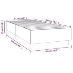 Vidaxl Box spring posteljni okvir taupe 90x190 cm blago