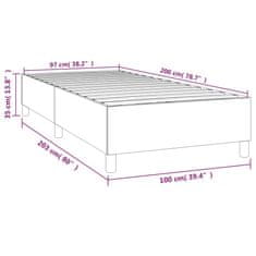 Vidaxl Box spring posteljni okvir taupe 100x200 cm blago