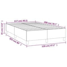 Vidaxl Box spring posteljni okvir svetlo siv 120x200 cm blago