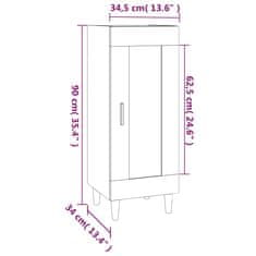 Vidaxl Komoda črna 34,5x34x90 cm inženirski les