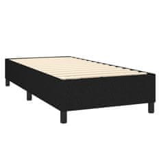 Vidaxl Box spring postelja z vzmetnico LED črna 100x200 cm blago