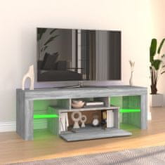 Vidaxl TV omarica z LED lučkami siva sonoma 120x35x40 cm