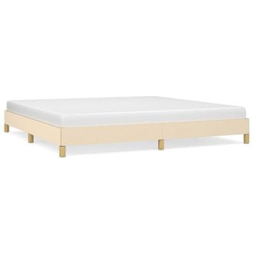 Vidaxl Posteljni okvir brez vzmetnice krem 200x200 cm blago
