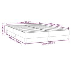 Vidaxl Box spring posteljni okvir roza 140x200 cm žamet