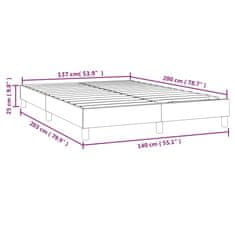 Greatstore Box spring posteljni okvir črn 140x200 cm žamet