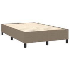 Vidaxl Box spring postelja z vzmetnico LED taupe 120x200 cm blago