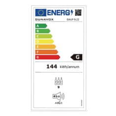 Dunavox vinska vitrina DAUF-9.22B podpultno vgradna