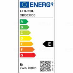 ORO LED sijalka fillament E14 6W 806lm svečka nevtralno bela 4000K steklena