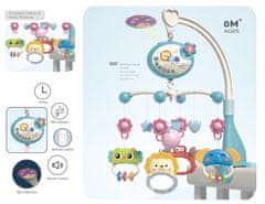 Aga Vrtiljak nad otroško posteljico z melodijami, projektorjem in daljinskim upravljalnikom Modra