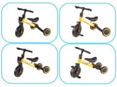 Aga Trike Fix Mini tekaški tricikel 3v1 s pedali rumene barve
