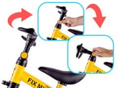 Ikonka Aga Trike Fix Mini tekaški tricikel 3v1 s pedali rumena