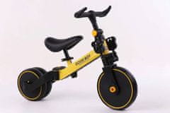 Aga Trike Fix Mini tekaški tricikel 3v1 s pedali rumene barve