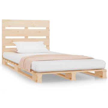 Vidaxl Posteljni okvir brez vzmetnice 90x200 cm trdna borovina