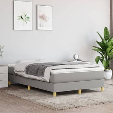 shumee vidaXL Posteljni okvir brez vzmetnice svetlo siv 120x200 cm oblazinjen s blagom