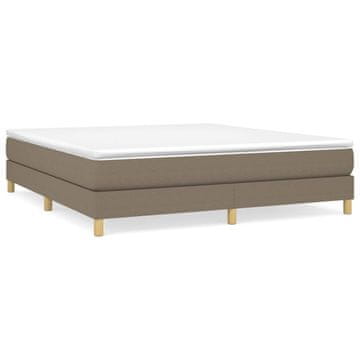 Vidaxl Posteljni okvir z vzmetmi taupe 180x200 cm blago