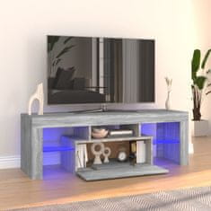 Vidaxl TV omarica z LED lučkami siva sonoma 120x35x40 cm