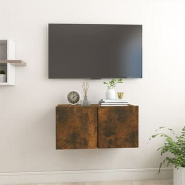 Vidaxl vidaXL Stenska TV omarica dimljen hrast 60x30x30 cm